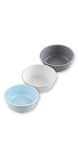 Load image into Gallery viewer, RE-PLAY Made in USA 3pk - 12 oz. Stackable Bowls | Ice Blue, White, Grey | Eco Friendly Heavyweight Recycled Milk Jugs | Virtually Indestructible | BPA Free | Natural Collection | Glacier
