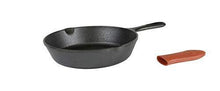 Load image into Gallery viewer, Lodge Cast Iron Skillet with Red Mini Silicone Hot Handle Holder, 8-inch - United States of Made