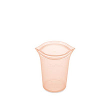 Load image into Gallery viewer, Zip Top Reusable 100% Platinum Silicone Container, Made in the USA - Small Cup - Peach