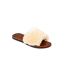 Load image into Gallery viewer, Californians Tory Women's Cream Shearling Slipper Made in USA