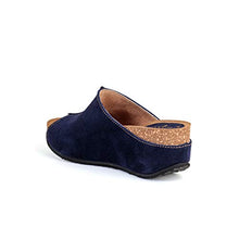 Load image into Gallery viewer, Californians Cecilia Navy Suede Wedge Slide Made in USA