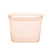 Load image into Gallery viewer, Zip Top Reusable 100% Platinum Silicone Containers - Sandwich Bag - Peach