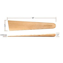 Load image into Gallery viewer, Earlywood 10 inch Handmade Wood Cooking Utensil for Kitchen, Multi-Purpose Wood Scraper and Egg Turner, Cast Iron Scraper and Wood Saute Spatula - Made in USA - Hard Maple - United States of Made