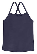 Load image into Gallery viewer, City Threads Girls Criss Cross Tankini Swimsuit for Girls UPF50+ Sun Protection Toddler Bathing Suit Rash Guard for Beach Pool Swimwear, Navy, 4
