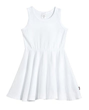 Load image into Gallery viewer, City Threads Big Girls' Cotton Party Twirly Tank Dress - Sensitive Skin and Sensory Friendly - School Summer, White, Size 8