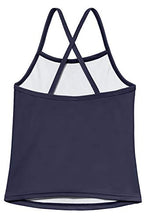Load image into Gallery viewer, City Threads Girls Criss Cross Tankini Swimsuit for Girls UPF50+ Sun Protection Toddler Bathing Suit Rash Guard for Beach Pool Swimwear, Navy, 4