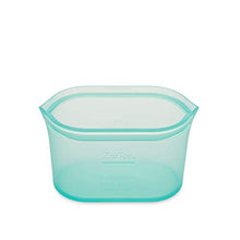 Load image into Gallery viewer, Zip Top Reusable 100% Platinum Silicone Container, Made in the USA - Small Dish - Teal