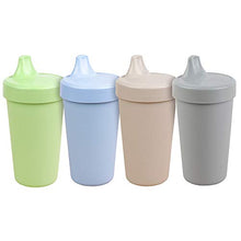 Load image into Gallery viewer, RE-PLAY 4pk - 10 oz. No Spill Sippy Cups for Baby, Toddler, and Child Feeding in Ice Blue, Leaf, Grey and Sand | BPA Free | Made in USA from Eco Friendly Recycled Milk Jugs | Eco