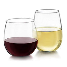 Load image into Gallery viewer, Libbey Stemless 12-Piece Wine Glass Party Set for Red and White Wines