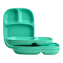 Load image into Gallery viewer, Re-Play Made in USA, Set of 4 (10" Divided Tray, Aqua)