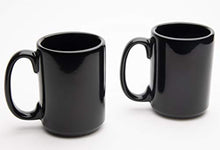 Load image into Gallery viewer, American Mug Pottery Ceramic Coffee Mug, Made in USA (15 oz - Pack of 2, Black)
