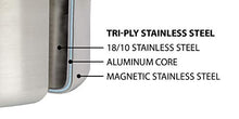 Load image into Gallery viewer, American Kitchen 12-inch Stainless Steel Skillet, Tri-Ply Stainless Steel