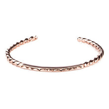 Load image into Gallery viewer, Tskies Copper Jewelry for Women Stamped Twist Bracelet Handcrafted Native American Made Jewelry