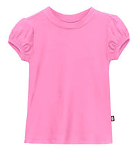 Load image into Gallery viewer, City Threads Baby Girls' Puff Short Sleeve Rashguard Swimming Shirt Swim Top Rash Guard UPF Sun Protection for Summer Beach Pool and Play, Medium Pink, 6/9m