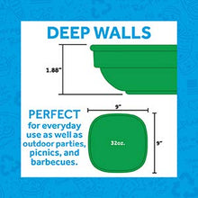 Load image into Gallery viewer, Re-Play Made in USA Recycled Products |Set of 4-9" Heavy Duty Eco Friendly Dining Plates and 20 oz. Bowls, Teal |Great for Outdoor, Camping, Party, Tailgating or Everyday Dining
