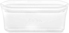 Load image into Gallery viewer, Zip Top Reusable 100% Platinum Silicone Container - Snack Bag Set of 2 - Clear