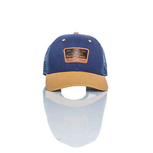 Load image into Gallery viewer, Fayettechill “Landmark” Adjustable Mesh Snapback Trucker Hat for Men & Women, Outdoor Hat Navy/Brown