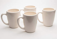 Load image into Gallery viewer, American Mug Pottery Ceramic Bistro Style Coffee Mug, Made in USA (14 oz - Pack of 4, White)