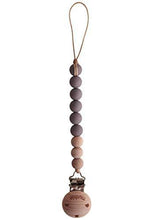 Load image into Gallery viewer, mushie Pacifier Clip Holder | Handmade in The USA | Cleo (Ash) - United States of Made