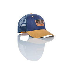 Load image into Gallery viewer, Fayettechill “Landmark” Adjustable Mesh Snapback Trucker Hat for Men & Women, Outdoor Hat Navy/Brown
