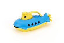 Load image into Gallery viewer, Green Toys Submarine in Yellow & blue - BPA Free, Phthalate Free, Bath Toy with Spinning Rear Propeller. Safe Toys for Toddlers, Babies