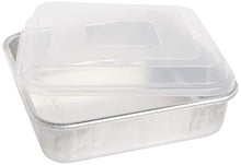 Load image into Gallery viewer, Nordic Ware Natural Aluminum Commercial Square Cake Pan with Lid, Exterior 9.88 x 9.88 Inches