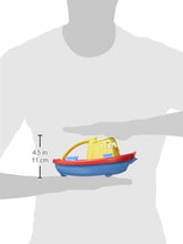 Load image into Gallery viewer, Green Toys Tugboat, Assorted CB - Pretend Play, Motor Skills, Kids Bath Toy Floating Pouring Vehicle. No BPA, phthalates, PVC. Dishwasher Safe, Recycled Plastic, Made in USA.