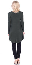 Load image into Gallery viewer, Popana Women’s Tunic Tops for Leggings Long Sleeve Shirt Plus Size Made in USA Medium Olive