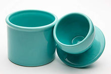 Load image into Gallery viewer, American Mug Pottery Butter Keeper/Butter Dish, Made in USA (Turquoise)