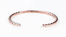 Load image into Gallery viewer, Tskies Copper Jewelry for Women Stamped Twist Bracelet Handcrafted Native American Made Jewelry