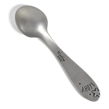 Load image into Gallery viewer, Beehive Handmade Whale and Anchor Pewter Baby Spoon Set