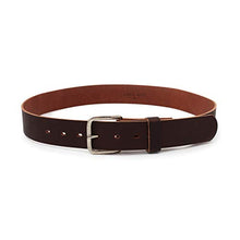 Load image into Gallery viewer, Journeyman Leather Belt | Made in USA | Brown w/Silver Buckle | Size 44