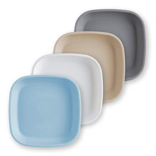 Load image into Gallery viewer, RE-PLAY Made in USA 4pk of 7.375" Deep Walled Plates in Ice Blue, Grey, White & Sand | Made from Recycled Heavyweight Polypropylene |Dishwasher Safe | BPA Free | Glacier (4PK)