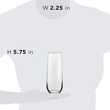Load image into Gallery viewer, Libbey Stemless Champagne Flute Glasses, Set of 12, Clear, 8.5 oz -