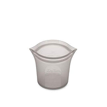 Load image into Gallery viewer, Zip Top Reusable 100% Silicone Food Storage Bag and Container, Made in the USA - Short Cup - Gray
