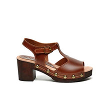 Load image into Gallery viewer, Californians Alice Women's Studded Low Heel Sandal, Hazelnut, 9