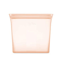 Load image into Gallery viewer, Zip Top Reusable 100% Platinum Silicone Containers - Sandwich Bag - Peach