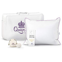 Load image into Gallery viewer, The Original Queen Anne Pillow - Famous 100% European White Goose and Duck Down Blend - Cruelty Free Luxury Hotel Pillows - Made in USA (Queen Firm)