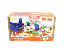 Load image into Gallery viewer, Green Toys Tool Set, Blue - 15 Piece Pretend Play, Motor Skills, Language & Communication Kids Role Play Toy. No BPA, phthalates, PVC. Dishwasher Safe, Recycled Plastic, Made in USA.