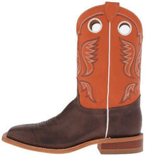 Load image into Gallery viewer, Justin Boots Men's U.S.A. Bent Rail Collection 11" Boot Wide Square Double Stitch Toe Leather Outsole,Chocolate Burnished "America" Cow/Light Orange Classic,9.5 D US - United States of Made