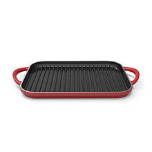 Load image into Gallery viewer, Nordic Ware Pro Cast Traditions Slim Grill, 17", Cranberry