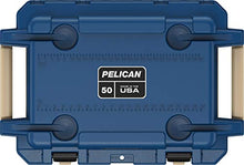 Load image into Gallery viewer, Pelican Elite 50 Quart Cooler (Pacific Blue/Coyote)