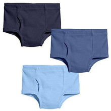 Load image into Gallery viewer, City Threads Boys Organic Cotton Brief Underwear for Sensitive Skin and Sensory Friendly (SPD), Blues, 3T - United States of Made