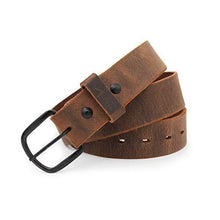 Load image into Gallery viewer, Bootlegger Leather Belt | Made in USA | Brown with Black Buckle - 36 - United States of Made