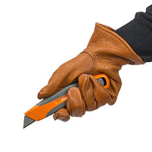 Load image into Gallery viewer, American Made Buffalo Leather Work Gloves , 650, Size: Large