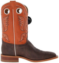 Load image into Gallery viewer, Justin Boots Men's U.S.A. Bent Rail Collection 11" Boot Wide Square Double Stitch Toe Leather Outsole,Chocolate Burnished "America" Cow/Light Orange Classic,9.5 D US - United States of Made