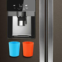Load image into Gallery viewer, eZtotZ EZCUP Magnetic Hanging Fridge Plastic Cups for Toddlers, Kids, and Adults - Made in USA - Drinking Cups for Independent Drinkers on Fridge or Watercooler - Less Dishes - BPA Free (Blue/Orange) - United States of Made