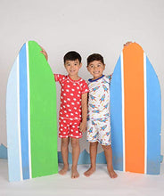 Load image into Gallery viewer, Brian the Pekingese Boys 100% Organic Cotton Short Sleeve & Shorts Pajamas (2T, Blue Rocket)