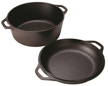 Load image into Gallery viewer, Lodge Pre-Seasoned Cast Iron Double Dutch Oven With Loop Handles, 5 qt - United States of Made