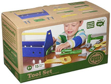 Load image into Gallery viewer, Green Toys Tool Set, Blue 4C - 15 Piece Pretend Play, Motor Skills, Language & Communication Kids Role Play Toy. No BPA, phthalates, PVC. Dishwasher Safe, Recycled Plastic, Made in USA.